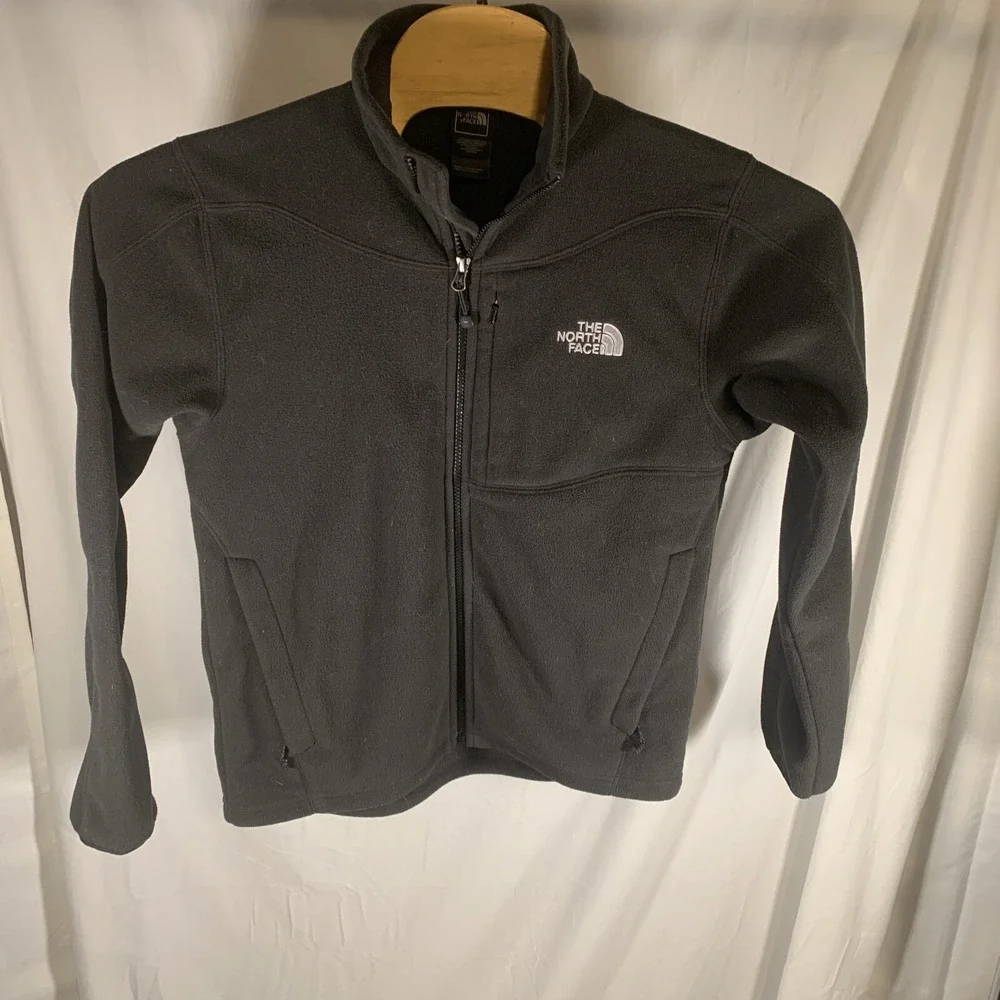 MENS THE NORTH FACE Black FULL ZIP FLEECE Lightweight JACKET SIZE M Zip Pockets